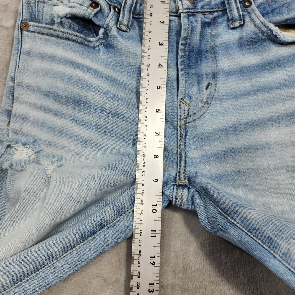 American Eagle Jeans Mens 30x36 Blue Skinny Distressed Stretch Denim Light Wash - Picture 12 of 15
